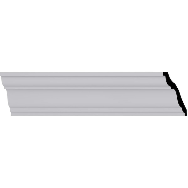 Ekena Millwork 3 1/2"H x 3 1/8"P x 4 3/4"F x 94 1/2"L Queenstown Traditional Smooth Crown Moulding MLD03X03X04QU - main